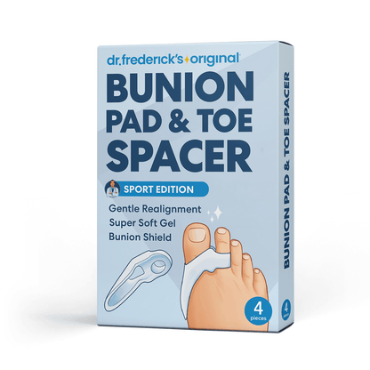 Dr. Frederick's Original Sport Bunion Pads - 4 ct - Temporary Bunion Corrector - Toe Separator Gel Cushion - Relief for Women & Men Toe Care Dr. Frederick's Original 