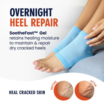 Dr. Frederick's Original Moisturizing Heel Socks for Cracked Heel Treatment - 6 Pairs - Socks for Dry Feet - Cracked Skin Repair & Overnight Hydration - Foot Care for Women & Men - Power Pack Cracked Heel Dr. Frederick's Original 