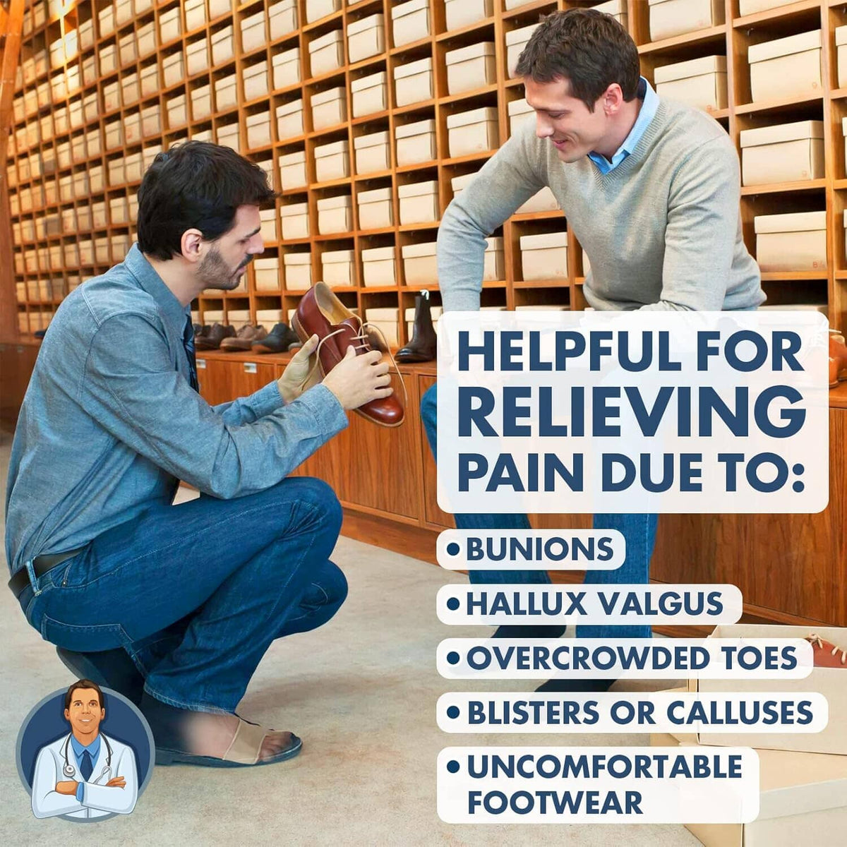 Dr. Frederick&#39;s Original Bunion Sleeves - 2 ct - Orthopedic Relief Socks for Pain - Gel Pad Cushion for Big Toe Foot Pain Dr. Frederick&#39;s Original 