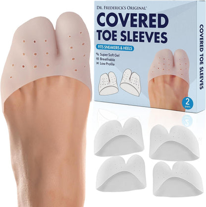 Dr. Frederick's Original All-Day Comfort Toe Sleeves - 4 ct - Gel Toe Caps with Metatarsal Pads for Pain Relief - Breathable Design for Men & Women Foot Pain Dr. Frederick's Original 