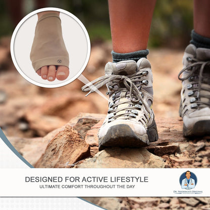 Dr. Frederick's Original Arch Support Sleeve Set - 2 Pieces - Soft Gel Sleeves for Flat Foot Pain - Arch Support - Plantar Fasciitis Pain Relief - W6-10 | M4.5-8 Foot Pain Dr. Frederick's Original 