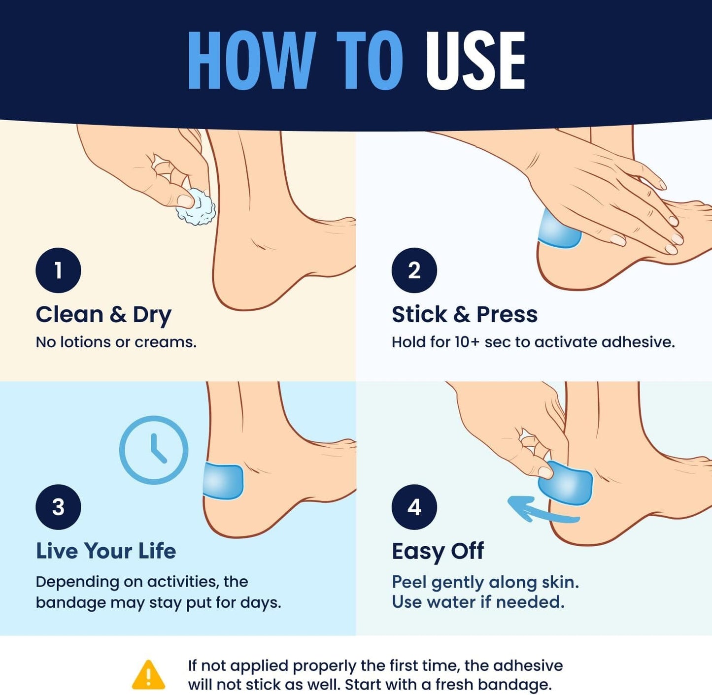 Dr. Frederick's Original Ultra Sport Better Blister™ Bandages for Feet - 10ct - Heel HexFlex™ Hydrocolloid Bandages - Ultimate Blister Prevention & Recovery - Waterproof - for Sports & Travel Dr. Frederick's Original 