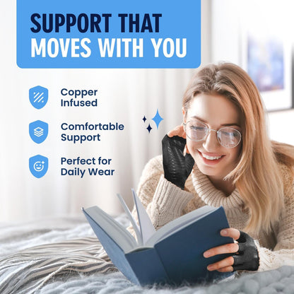 Dr. Frederick's Original Copper Comfort Gloves - 2 Gloves - Great for Typing and Everyday Activities - Fit Guaranteed Hand Pain Dr. Frederick's Original 