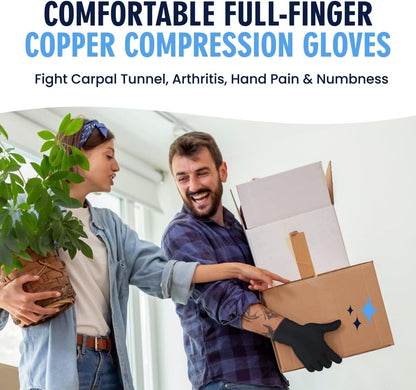 Dr. Frederick's Original Copper Full Finger Comfort Gloves - 2 Gloves - Great for Typing and Everyday Activities Hand Pain Dr. Frederick's Original 