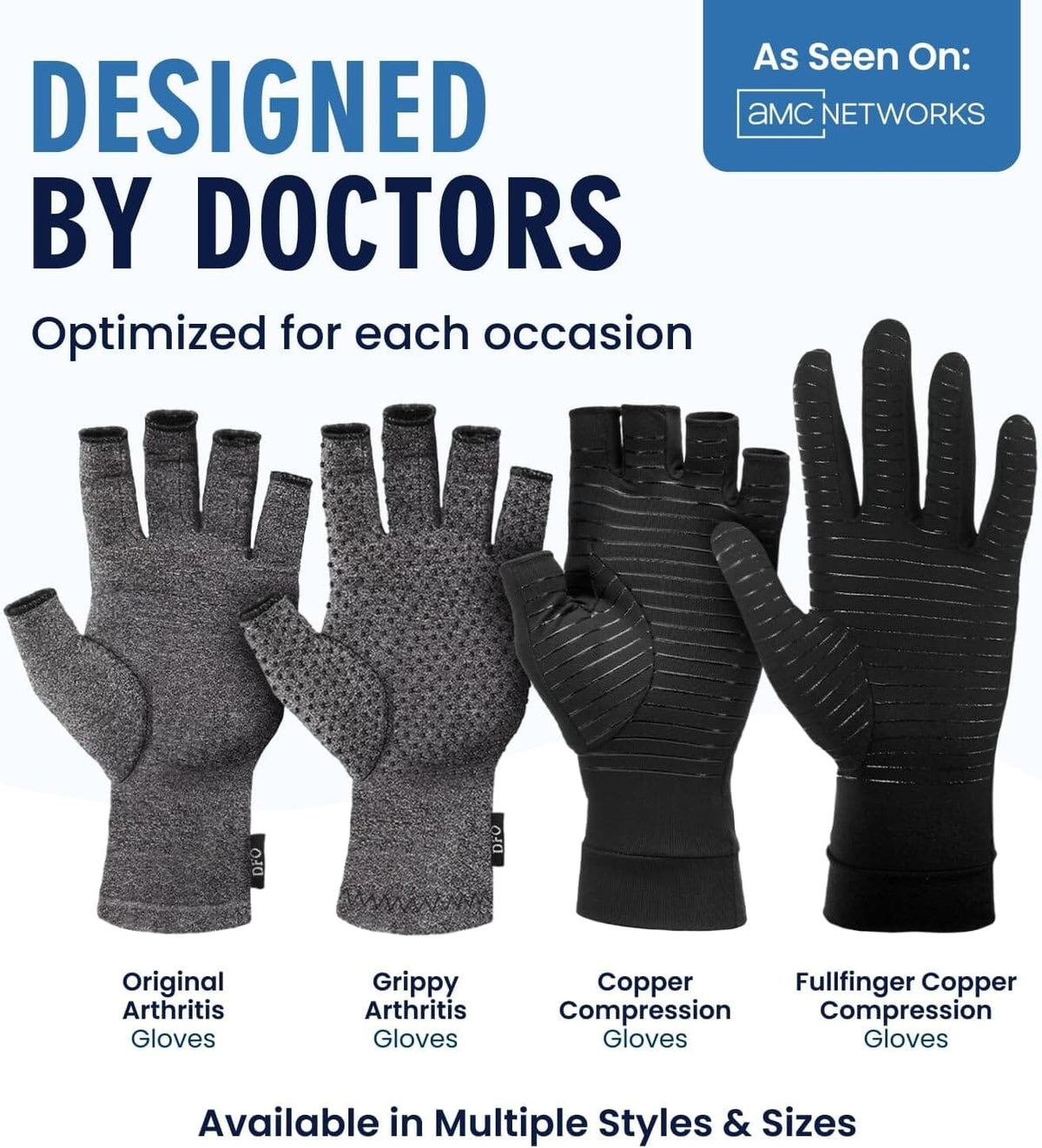 Dr. Frederick&#39;s Original Copper Full Finger Comfort Gloves - 2 Gloves - Great for Typing and Everyday Activities - Fit Guaranteed Hand Pain Dr. Frederick&#39;s Original 