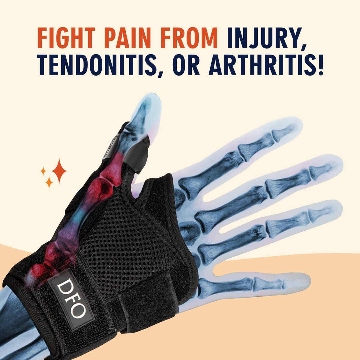 Dr. Frederick&#39;s Original Reversible Copper Infused Wrist Thumb Brace - 1 Brace - Spica Splint for De Quervain&#39;s Tendonitis, Arthritis, CMC, Pain Relief - Left or Right Hand - Fits Men and Women Thumb and Wrist Pain Dr. Frederick&#39;s Original 