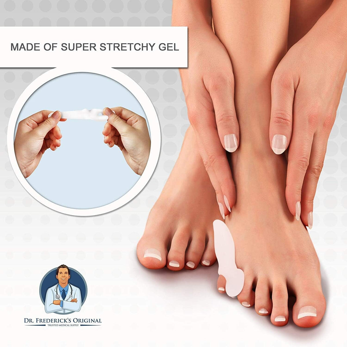 Dr. Frederick&#39;s Original Tailor&#39;s Bunion Shield Spacers - Soft Gel Bunionette Pads with Spacer - Bunion Pad Corrector - Fast Pain Relief for Men &amp; Women - 6 pc Pinky Toe Protection Foot Pain Dr. Frederick&#39;s Original 