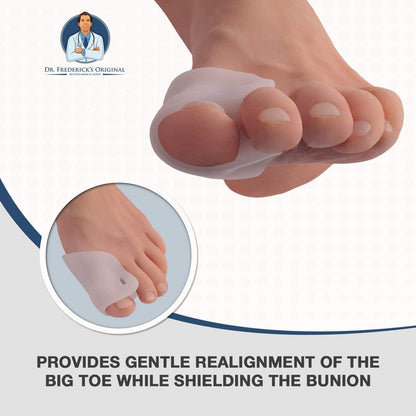 Dr. Frederick's Original Covered Toe Spacers - Gel Shields - 4 Pieces - Bunion Pain Relief Foot Pain Dr. Frederick's Original 