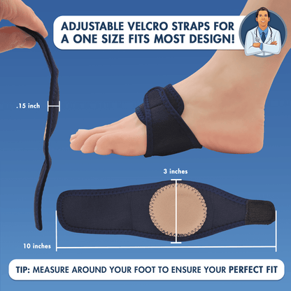 Dr. Frederick's Original Arch Support Brace - 2 ct - Orthotic Wraps for Plantar Fasciitis & Flat Feet - Foot Pain Relief for Men & Women Foot Pain Dr. Frederick's Original 