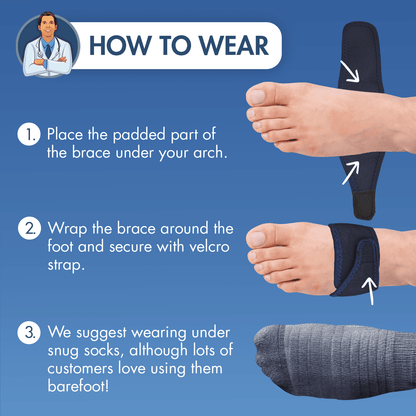 Dr. Frederick's Original Arch Support Brace - 2 ct - Orthotic Wraps for Plantar Fasciitis & Flat Feet - Foot Pain Relief for Men & Women Foot Pain Dr. Frederick's Original 