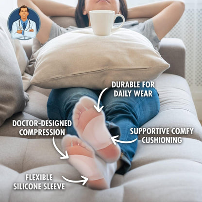 Dr. Frederick's Original Arch Support Sleeves Plus - 2 ct - Relief for Flat Feet & Arch Pain - Orthotic Support for Men & Women Foot Pain Dr. Frederick's Original 