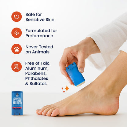 Dr. Frederick's Original Better Blister™ Blocker - 0.9 oz - 2 Sticks - Anti-Chafing Stick - Anti Friction Balm for Blister Prevention - Great for Travel, Walks, Runs, Theme Parks, and Comfort Blister Prevention Dr. Frederick's Original 