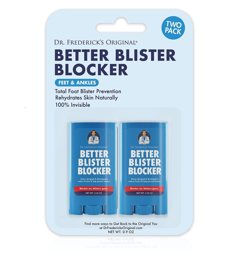 Dr. Frederick's Original Better Blister™ Blocker - 0.9 oz - 2 Sticks - Anti-Chafing Stick - Anti Friction Balm for Blister Prevention - Great for Travel, Walks, Runs, Theme Parks, and Comfort Blister Prevention Dr. Frederick's Original 