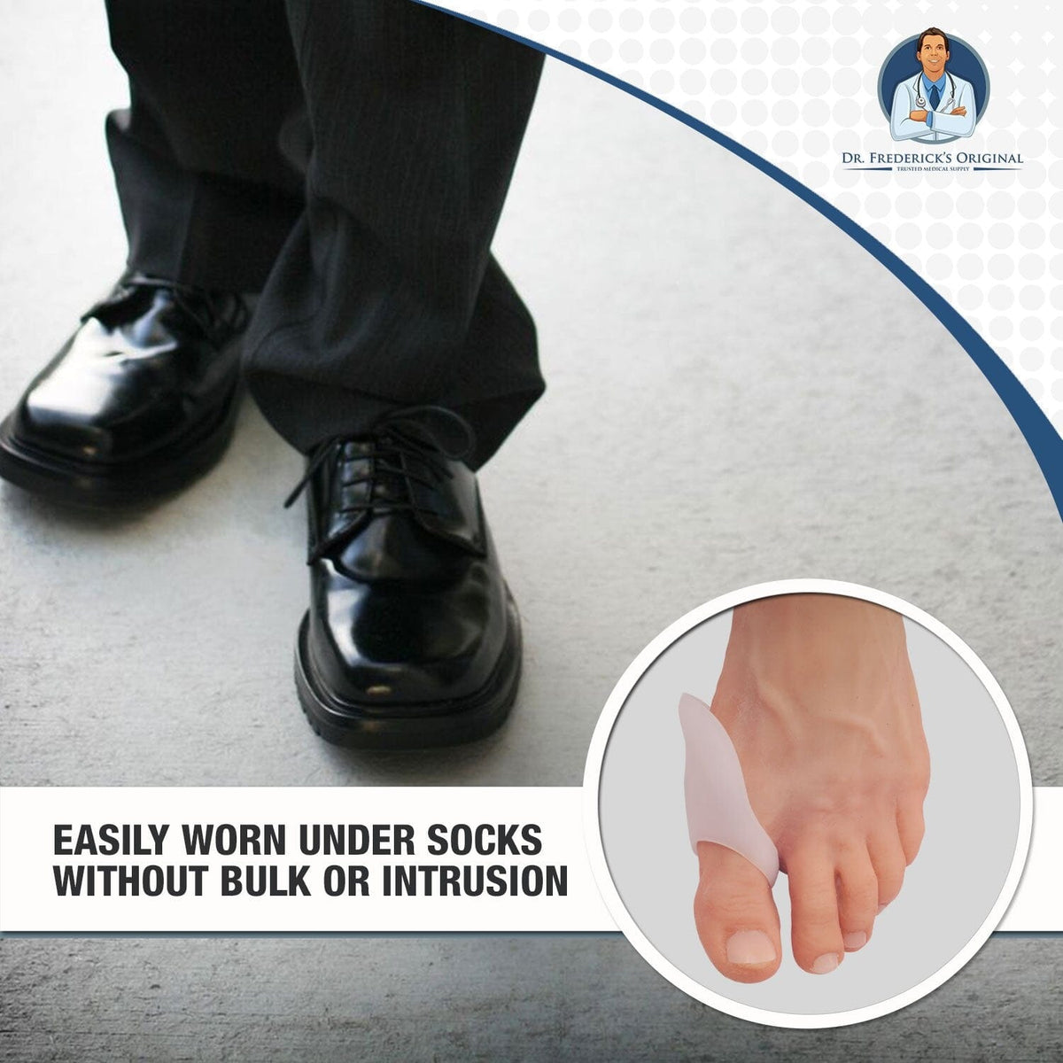 Dr. Frederick&#39;s Original Low-Profile Bunion Pads - 2 ct - Slim Gel Cushions for Hallux Valgus Pain Relief - Perfect for Shoes Foot Pain Dr. Frederick&#39;s Original 