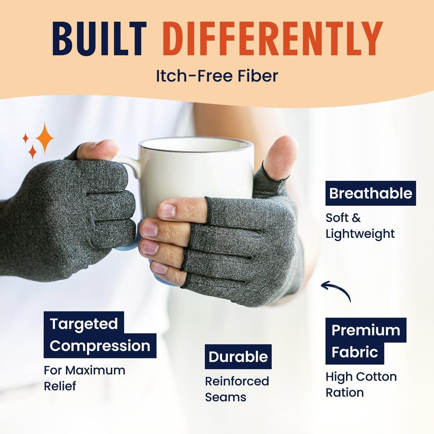 Dr. Frederick's Original Arthritis Compression Gloves for Women & Men - Ideal for Arthritis Hand Pain Relief, Carpal Tunnel, Reynaud’s & Poor Circulation
