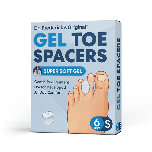 Dr. Frederick's Original Gel Toe Separators - 6 Pieces - Small Size - Super Soft Gel for Bunion Pain Relief, Overlapping Toes, Hammer Toe - Gentle Realignment & All Day Comfort Foot Pain Dr. Frederick's Original Small 