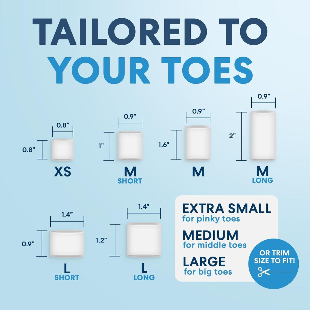 Dr. Frederick&#39;s Original Gel Toe Tubes 12 Piece Variety Pack - Small, Medium and Large Sizes - Toe Protectors &amp; Separators for Calluses - Blisters - Corns Foot Pain Dr. Frederick&#39;s Original 