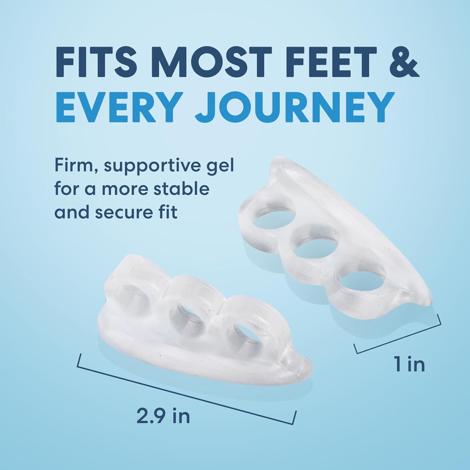 Dr. Frederick's Original Hammer Toe Gel - Triple Loop Firm Support for Hammer Toes, Overlapping Toes & Toe Pain Relief - 2 Pairs Toe Care Dr. Frederick's Original 