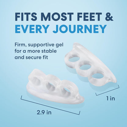 Dr. Frederick's Original Hammer Toe Gel - Triple Loop Firm Support for Hammer Toes, Overlapping Toes & Toe Pain Relief - 2 Pairs Toe Care Dr. Frederick's Original 