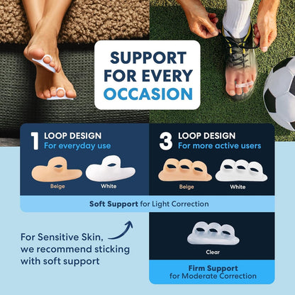 Dr. Frederick's Original Hammer Toe Gel - Triple Loop Firm Support for Hammer Toes, Overlapping Toes & Toe Pain Relief - 2 Pairs Toe Care Dr. Frederick's Original 