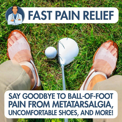Dr. Frederick's Original Metatarsal Sleeves Plus - 50% More Cushioning - 4 Pieces - Metatarsal Pads for Women & Men Foot Pain Dr. Frederick's Original 