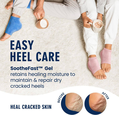 Dr. Frederick's Original Moisturizing Fuzzy Heel Socks - 2 Pairs - Cozy Gel-Lined Sleep Socks for Women & Men - Soothes Dry, Cracked Feet - Heel Repair Dr. Frederick's Original 