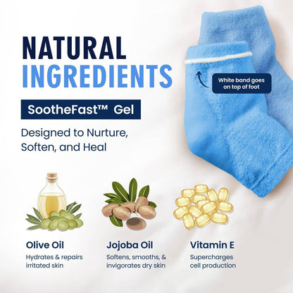 Dr. Frederick's Original Moisturizing Fuzzy Heel Socks - 2 Pairs - Cozy Gel-Lined Sleep Socks for Women & Men - Soothes Dry, Cracked Feet - Heel Repair Dr. Frederick's Original 