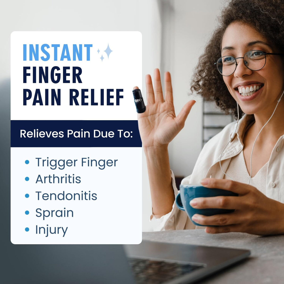 Dr. Frederick&#39;s Original Trigger Finger Splint - Mallet Splint &amp; Brace for Arthritis, Injury, &amp; Sprain - Fits Index, Middle, &amp; Ring Fingers - Adjustable for All-Day Comfort - Doctor-Developed (Small) Dr. Frederick&#39;s Original 