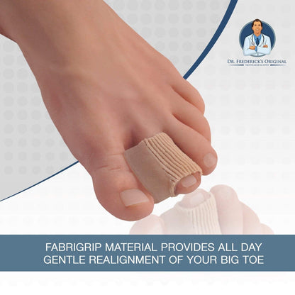 Dr. Frederick's Original Fabric Toe Protectors - 2 ct - Bunion Relief Toe Spacer Set - Fabrigrip Separator Caps for Men & Women Foot Pain Dr. Frederick's Original 