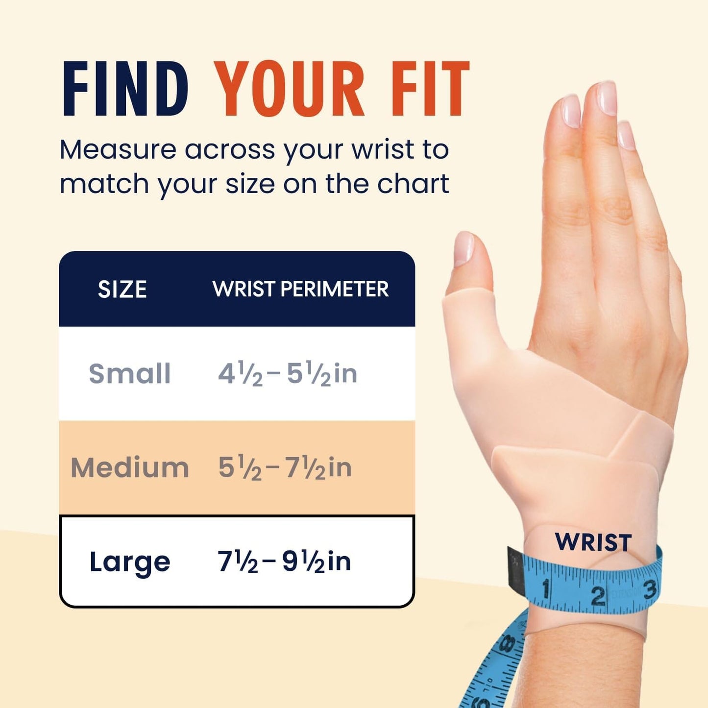 Dr. Frederick's Original Waterproof Thumb & Wrist Brace - 4 ct - Spica Splint - Tendonitis Brace for Arthritis, De Quervain's - Fits Left or Right Hand - Women & Men - Pain Relief & Comfort