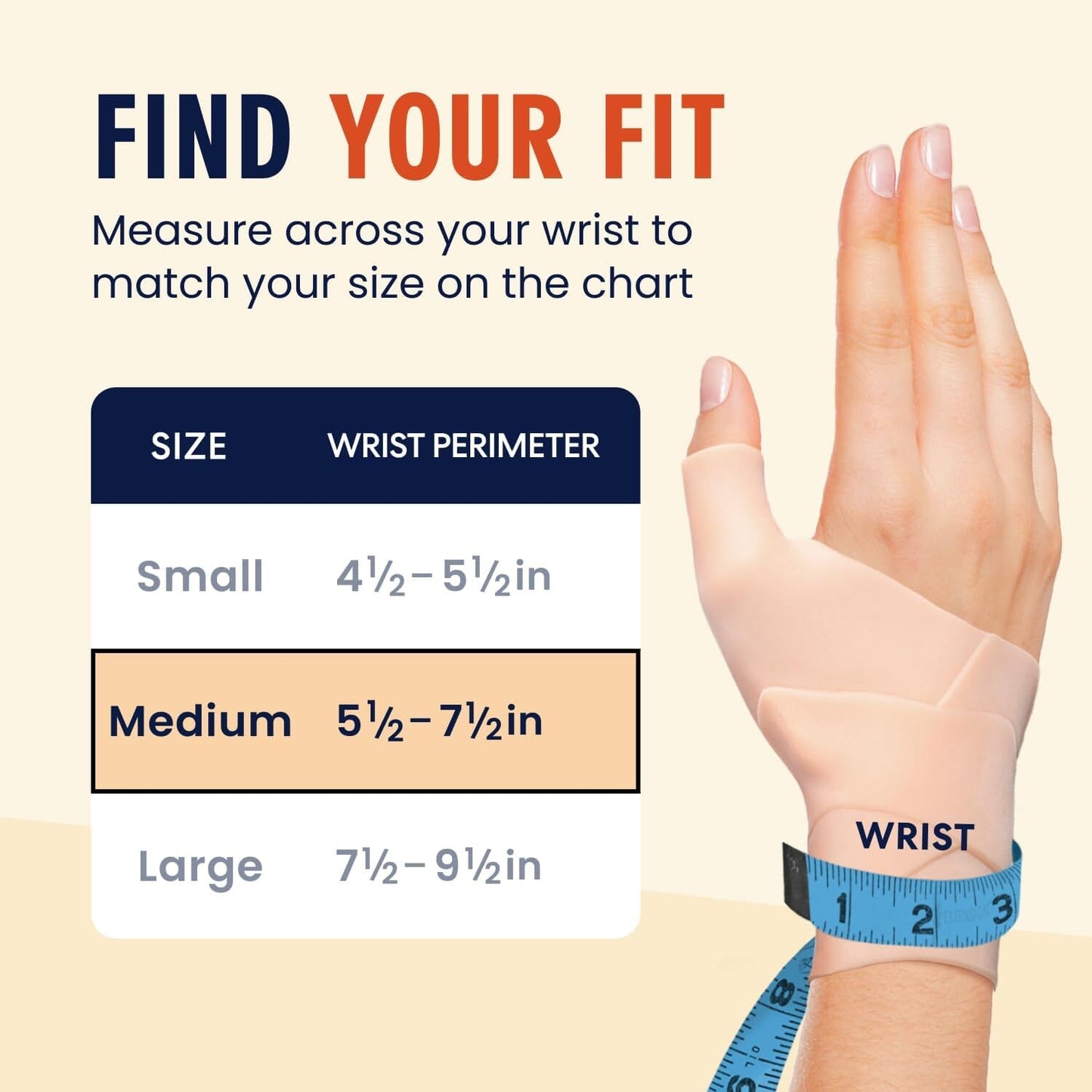 Dr. Frederick's Original Waterproof Thumb & Wrist Brace - 4 ct - Spica Splint - Tendonitis Brace for Arthritis, De Quervain's - Fits Left or Right Hand - Women & Men - Pain Relief & Comfort