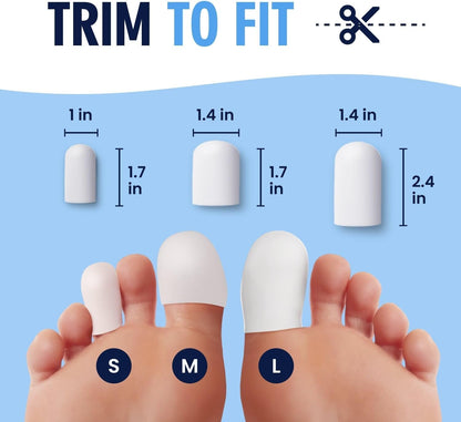 Dr. Frederick's Original Soft Gel Toe Protectors for Men & Women - 12 Pieces - Toe Caps for Foot Pain Relief - Flexible Cushions - Toe Sleeves for Ingrown Toenails, Corns, Calluses, Blisters Toe Care Dr. Frederick's Original 