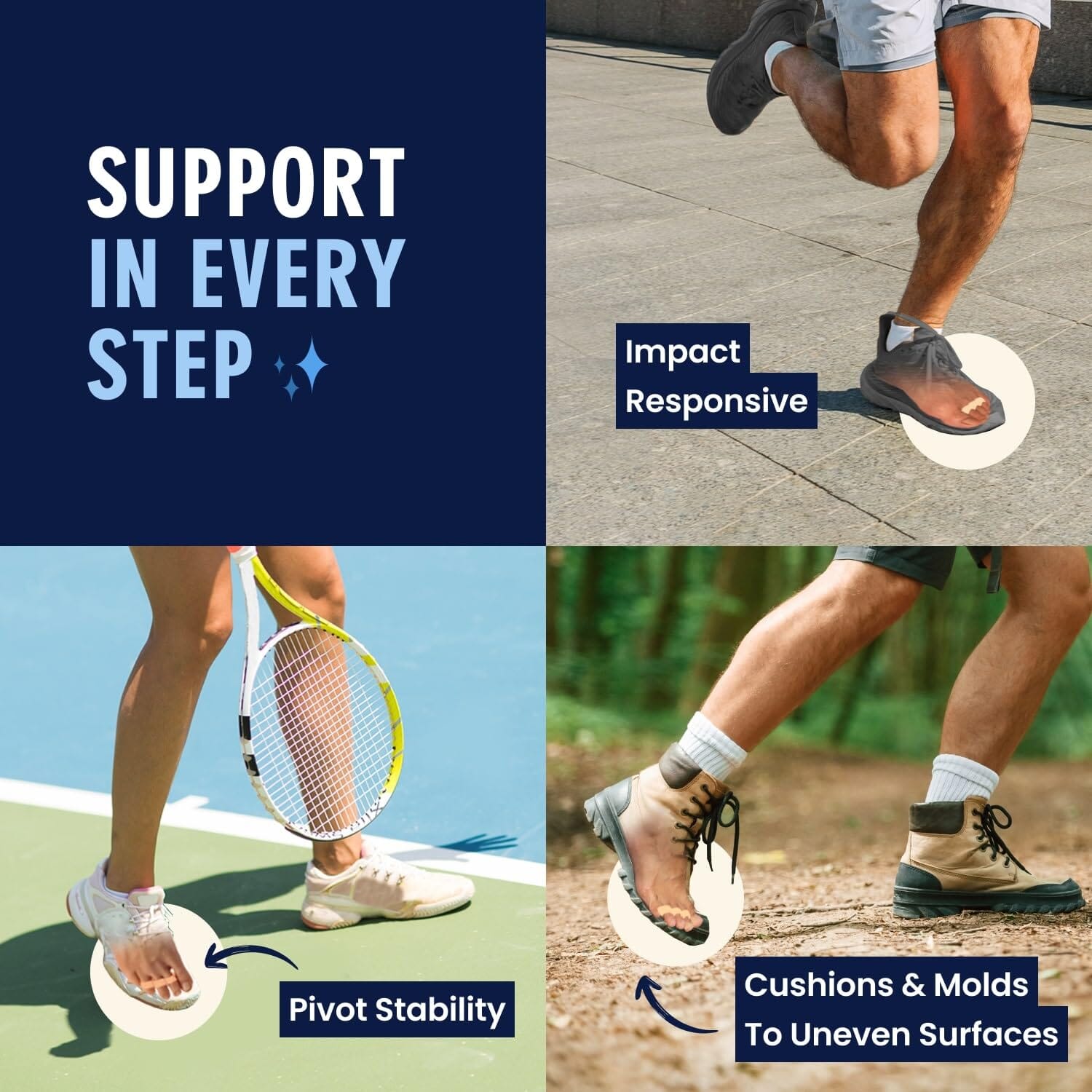 Dr. Frederick's Original Hammer Toe Gels - 2 Pairs - All-Day Relief for Crooked & Overlapping Toes - Soft Cushioning - Symptomatic Support for Toe Alignment - White - 3 Loop Design Toe Care Dr. Frederick's Original 