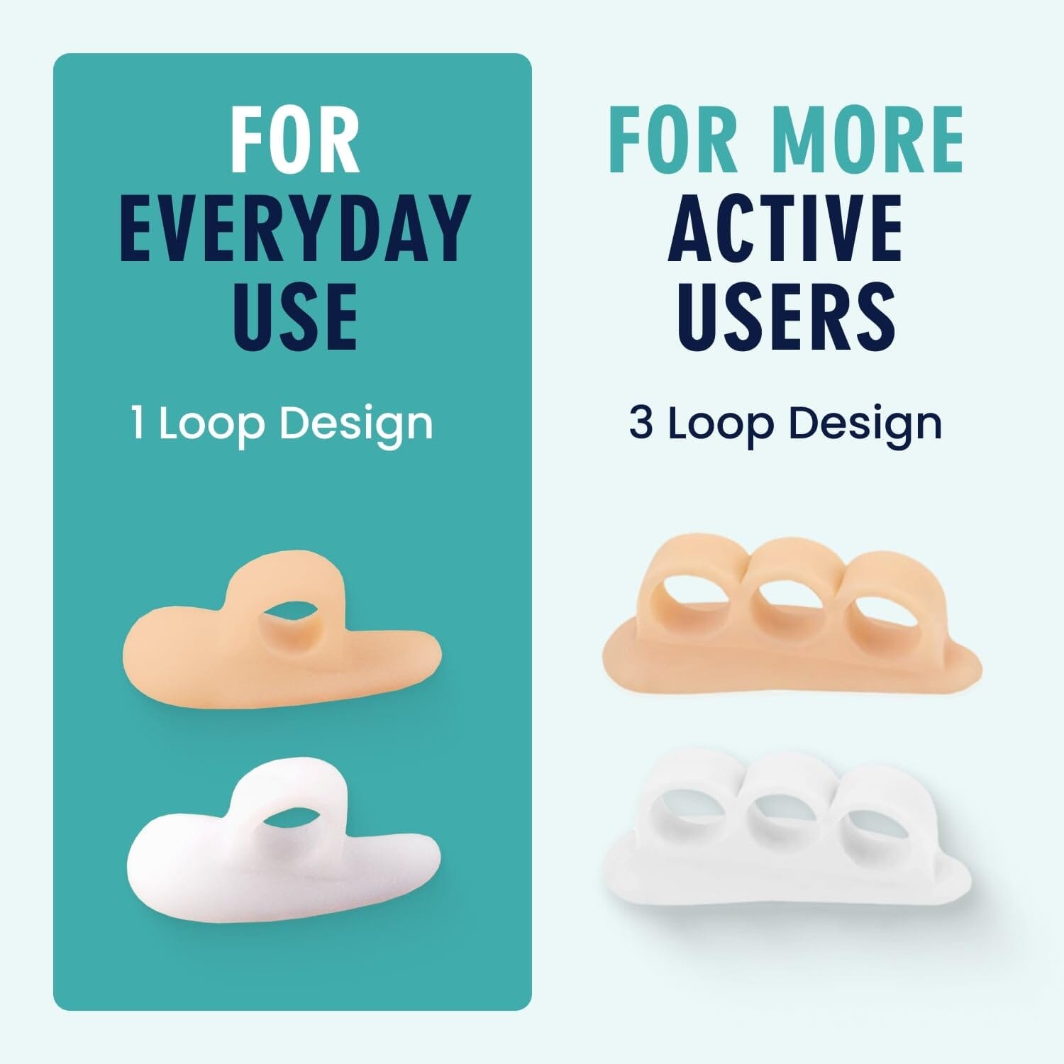 Dr. Frederick's Original Hammer Toe Gels - 2 Pairs - Hammertoe Support Crest for Women & Men - Cushion & Temporary Splint for Toe Alignment, Crooked Toes, and Pain Relief - White - 1 Loop Design Toe Care Dr. Frederick's Original 