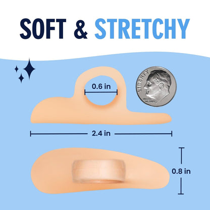 Dr. Frederick's Original Hammer Toe Gels - 2 Pairs - Hammertoe Support Crest for Women & Men - Cushion & Temporary Splint for Toe Alignment, Crooked Toes, and Pain Relief - White - 1 Loop Design Toe Care Dr. Frederick's Original 