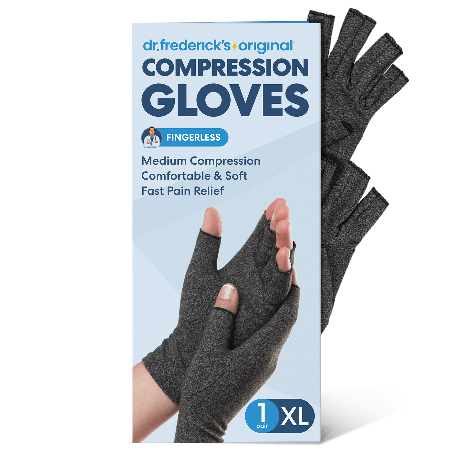 Dr. Frederick's Original Arthritis Compression Gloves for Women & Men - Ideal for Arthritis Hand Pain Relief, Carpal Tunnel, Reynaud’s & Poor Circulation Hand Pain Dr. Frederick's Original X-Large 