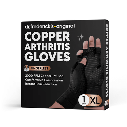 Dr. Frederick's Original Copper Comfort Gloves - 2 Gloves - Great for Typing and Everyday Activities - Fit Guaranteed Compression Wear Dr. Frederick's Original Extra Large 
