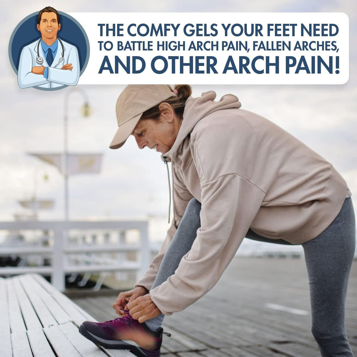 Dr. Frederick&#39;s Original Arch Support Insoles for Plantar Fasciitis Relief - 6Pcs - 1.10 cm Thick - High Arch Support Inserts for for Men &amp; Women - Can be Worn with Shoes - PES Cavus Foot Pain Dr. Frederick&#39;s Original 