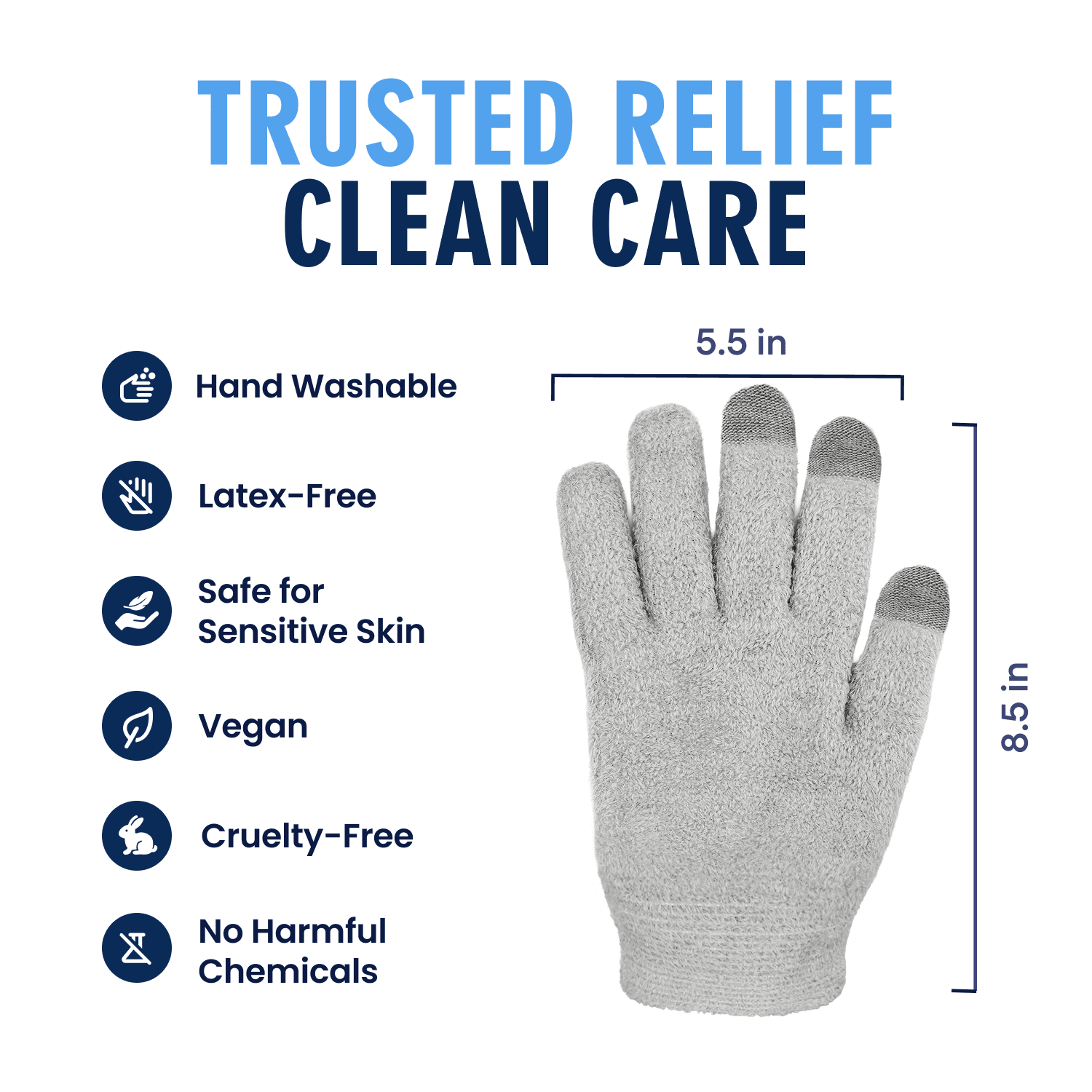 Dr. Frederick's Original Moisturizing Gel Gloves -- Deep Moisturizing and Fast Relief for Dry Hands -- Touchscreen-Friendly -- Mango Butter, Shea Butter, Jojoba, & Coconut Oil Moisturizing Therapy Dr. Frederick's Original 