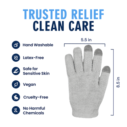 Dr. Frederick's Original Moisturizing Gel Gloves -- Deep Moisturizing and Fast Relief for Dry Hands -- Touchscreen-Friendly -- Mango Butter, Shea Butter, Jojoba, & Coconut Oil Moisturizing Therapy Dr. Frederick's Original 