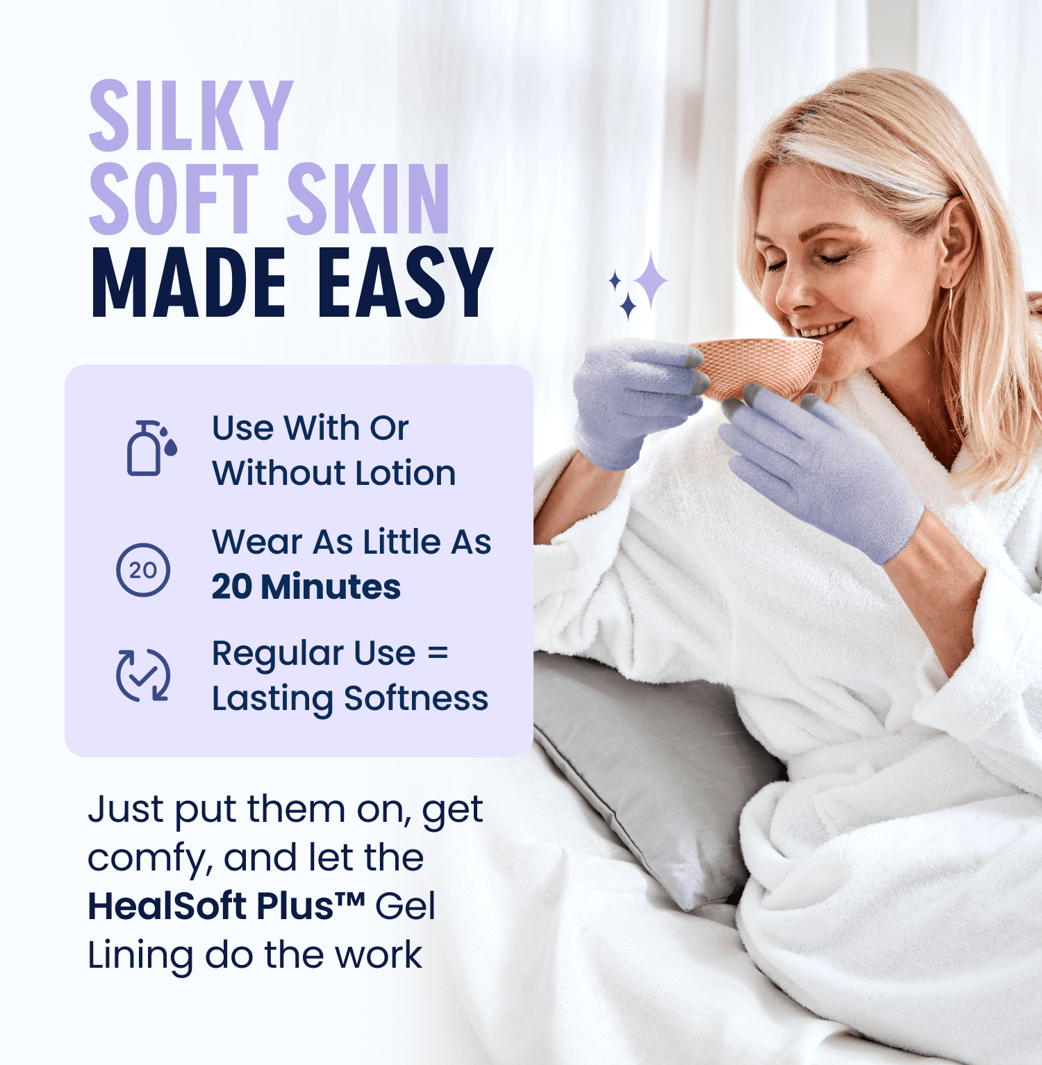 Dr. Frederick's Original Moisturizing Gel Gloves -- Deep Moisturizing and Fast Relief for Dry Hands -- Touchscreen-Friendly -- Mango Butter, Shea Butter, Jojoba, & Coconut Oil Moisturizing Therapy Dr. Frederick's Original 