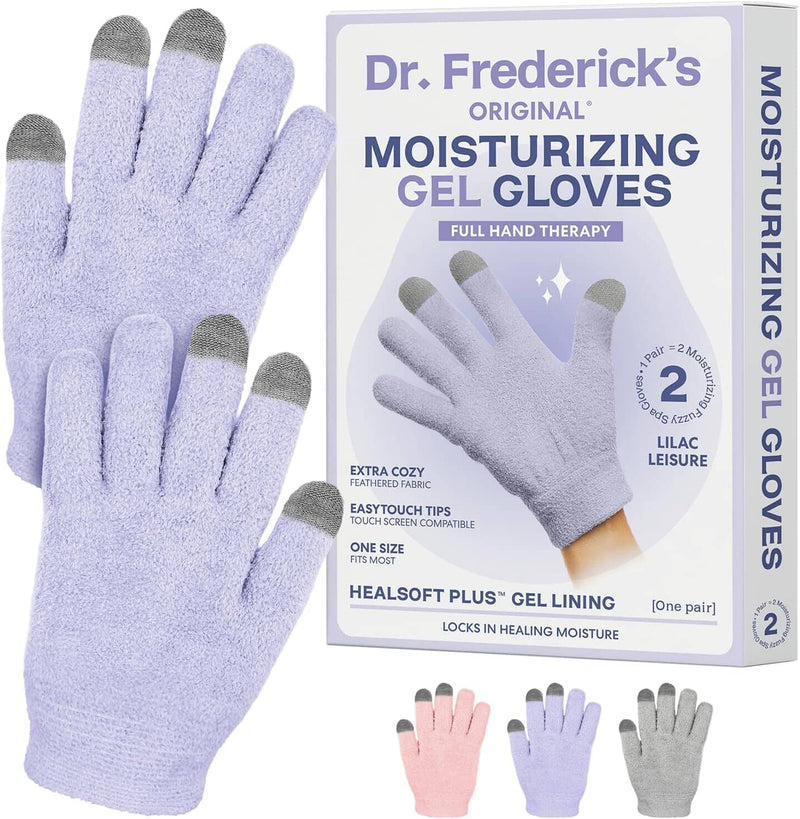 Dr. Frederick’s Original Moisturizing Gel Gloves – Deep Moisturizing and Fast Relief for Dry Hands – Touchscreen-Friendly – Mango Butter, Shea Butter, Jojoba, & Coconut Oil - Lilac Leisure Dr. Frederick's Original 