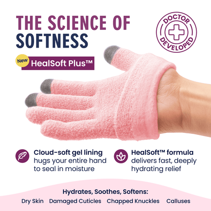Dr. Frederick's Original Moisturizing Gel Gloves -- Deep Moisturizing and Fast Relief for Dry Hands -- Touchscreen-Friendly -- Mango Butter, Shea Butter, Jojoba, & Coconut Oil Moisturizing Therapy Dr. Frederick's Original 