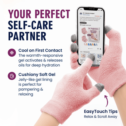 Dr. Frederick's Original Moisturizing Gel Gloves -- Deep Moisturizing and Fast Relief for Dry Hands -- Touchscreen-Friendly -- Mango Butter, Shea Butter, Jojoba, & Coconut Oil Moisturizing Therapy Dr. Frederick's Original 