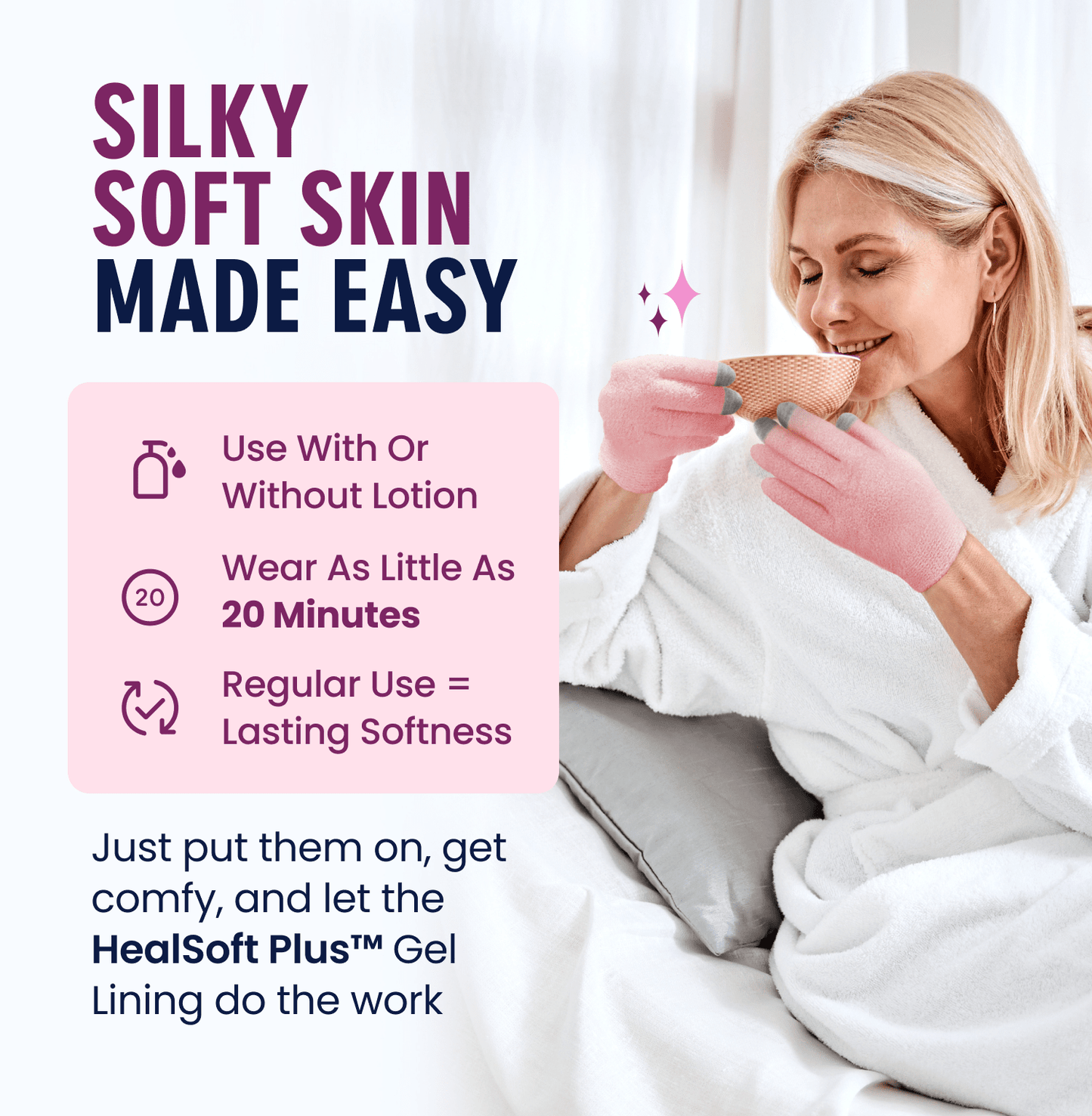 Dr. Frederick's Original Moisturizing Gel Gloves -- Deep Moisturizing and Fast Relief for Dry Hands -- Touchscreen-Friendly -- Mango Butter, Shea Butter, Jojoba, & Coconut Oil Moisturizing Therapy Dr. Frederick's Original 