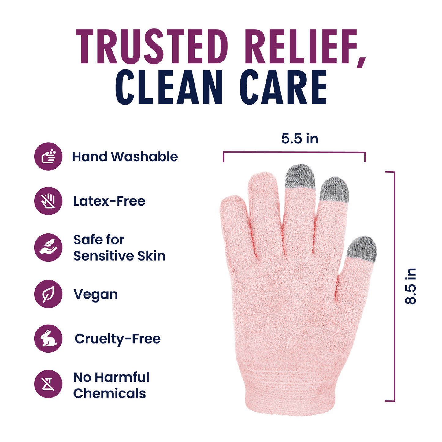 Dr. Frederick's Original Moisturizing Gel Gloves -- Deep Moisturizing and Fast Relief for Dry Hands -- Touchscreen-Friendly -- Mango Butter, Shea Butter, Jojoba, & Coconut Oil Moisturizing Therapy Dr. Frederick's Original 