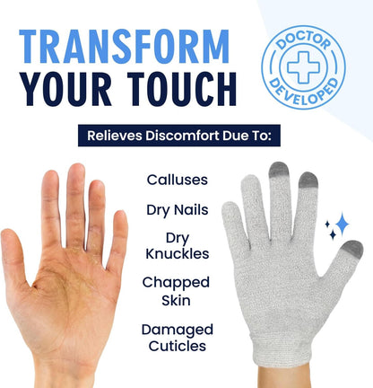 Dr. Frederick's Original Moisturizing Gel Gloves -- Deep Moisturizing and Fast Relief for Dry Hands -- Touchscreen-Friendly -- Mango Butter, Shea Butter, Jojoba, & Coconut Oil Dr. Frederick's Original 