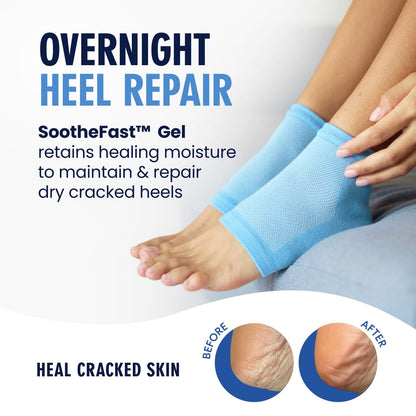 Dr. Frederick's Original Moisturizing Heel Socks for Cracked Heel Treatment - 2 Pairs - Stop Cracked Heels in Their Tracks Cracked Heel Dr. Frederick's Original 