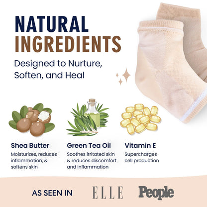 Dr. Frederick's Original Moisturizing Heel Socks for Cracked Heel Treatment - 2 Pairs - Stop Cracked Heels in Their Tracks Cracked Heel Dr. Frederick's Original 