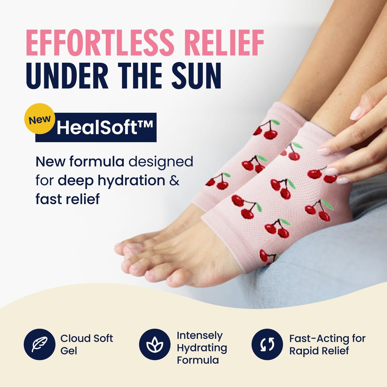 Moisturizing Heel Socks - Soothefast™ Gel - 2 Pairs Moisturizing Therapy Dr. Frederick's Original 